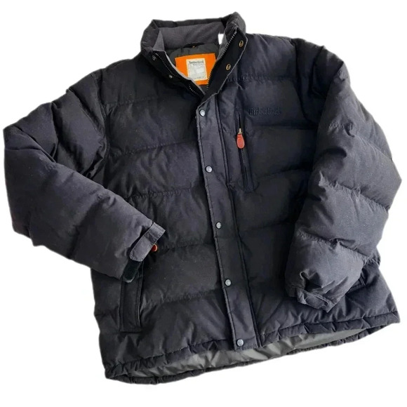 TIMBERLAND Y2K DUCK DOWN Puffer JACKET, Black, Men's XXL - Picture 2 of 13